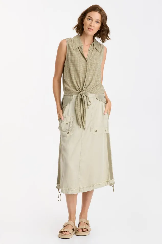 Clothing Tanks XCVI Fleming Tie Tank Mira Pigment