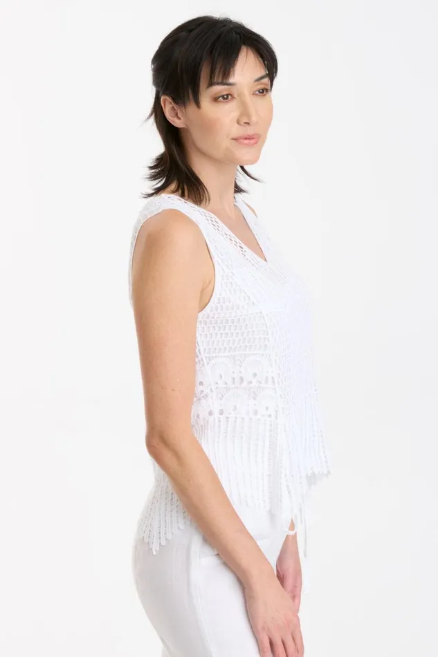 Clothing Tanks XCVI Larina Tank White