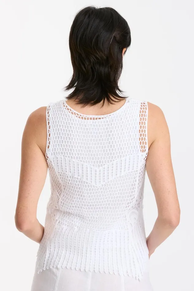 Clothing Tanks XCVI Larina Tank White
