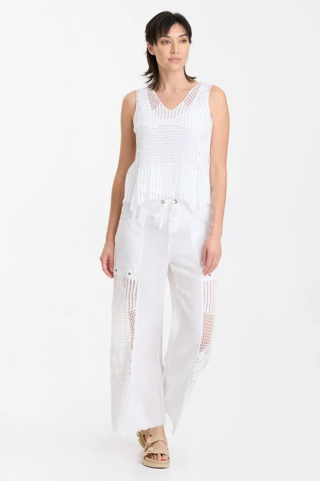 Clothing Tanks XCVI Larina Tank White