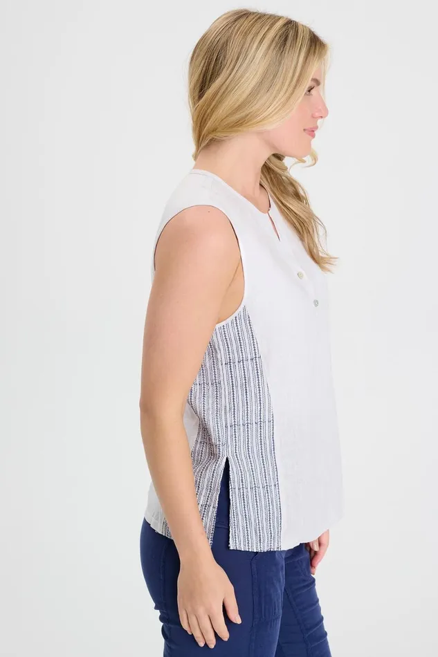 Clothing Tanks XCVI Nessa Tank Glacial Pigment