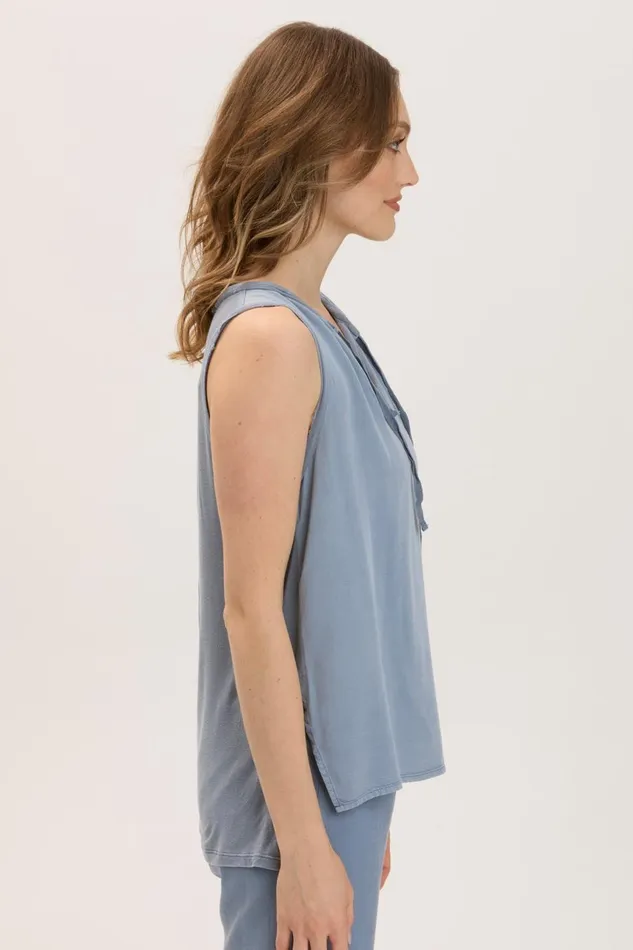 Clothing Tanks XCVI Twill Antoine Tank Orion Blue Pigment