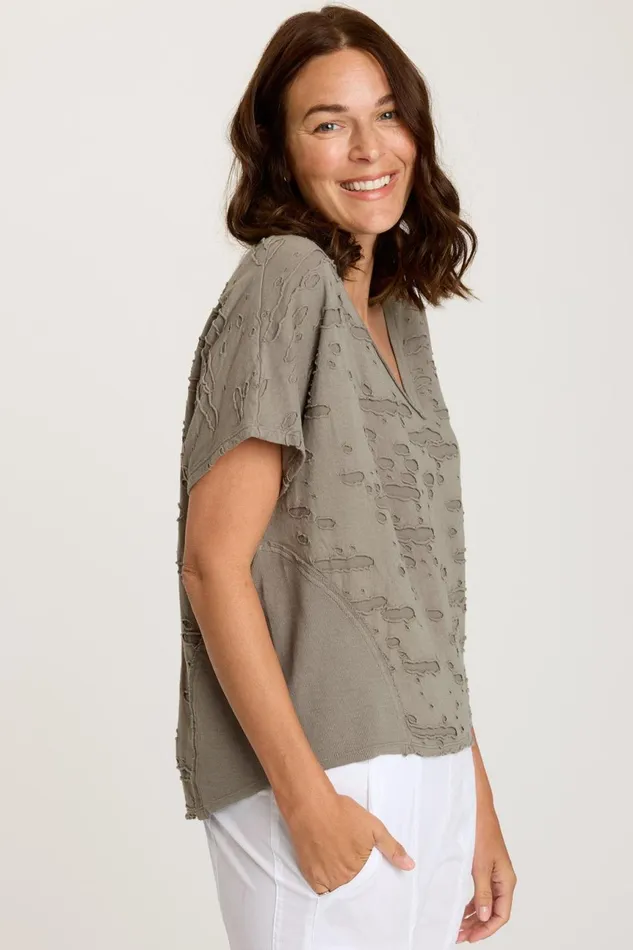 Clothing Tees XCVI Langston Top Sanctuary Pigment