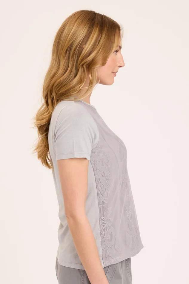 Clothing Tees XCVI Quenby Tee Soft Pebble Pigment