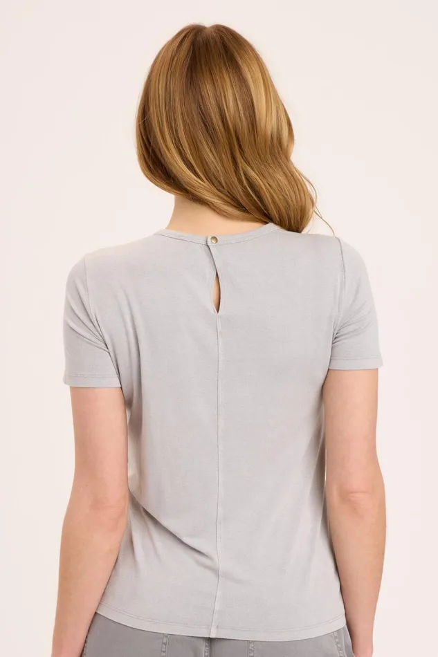 Clothing Tees XCVI Quenby Tee Soft Pebble Pigment