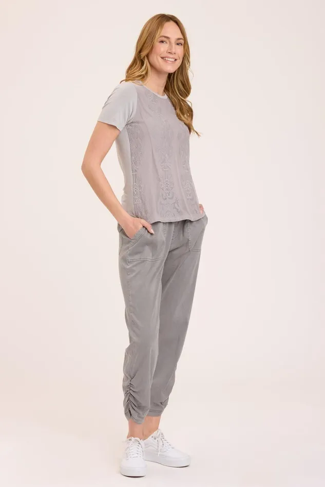 Clothing Tees XCVI Quenby Tee Soft Pebble Pigment