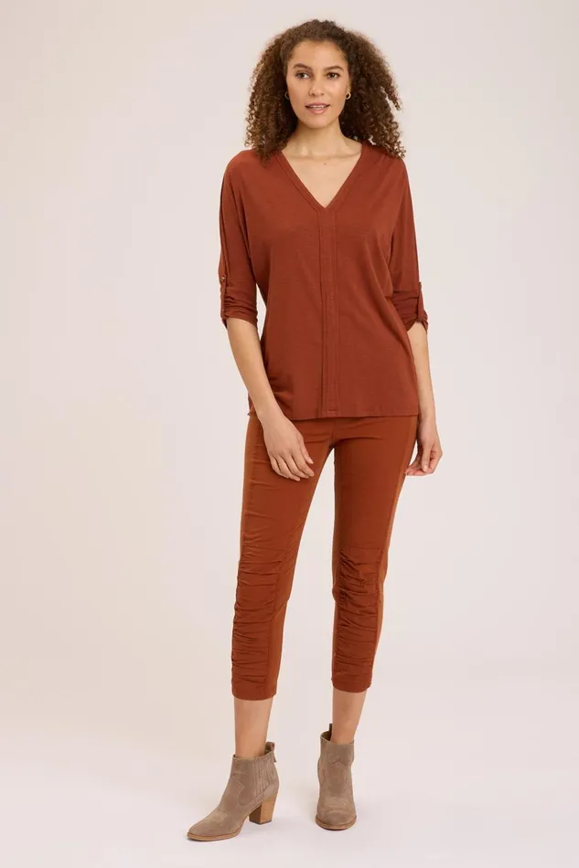 Clothing Tees XCVI Slub Midwest Top Campfire Pigment