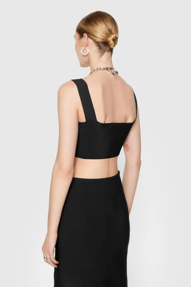 Clothing Tops Rebecca Minkoff Bonnie Crop Top True Black