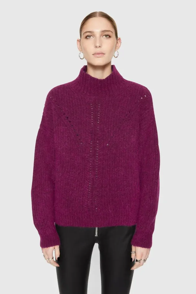 Clothing Tops Rebecca Minkoff Caroline Sweater Damson