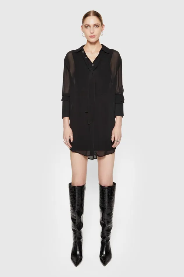 Clothing Tops Rebecca Minkoff Ophelia Shirt Dress True Black