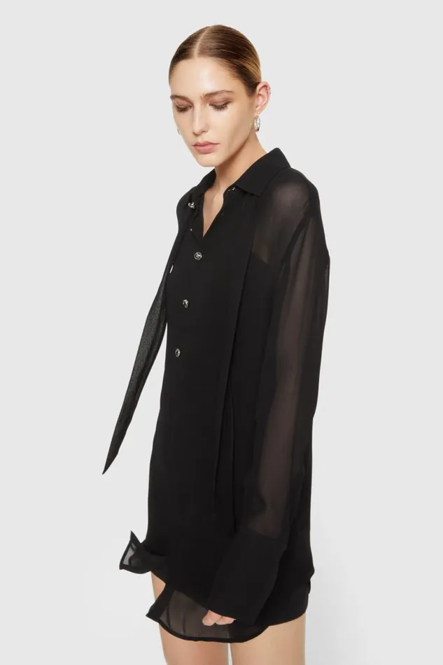 Clothing Tops Rebecca Minkoff Ophelia Shirt Dress True Black