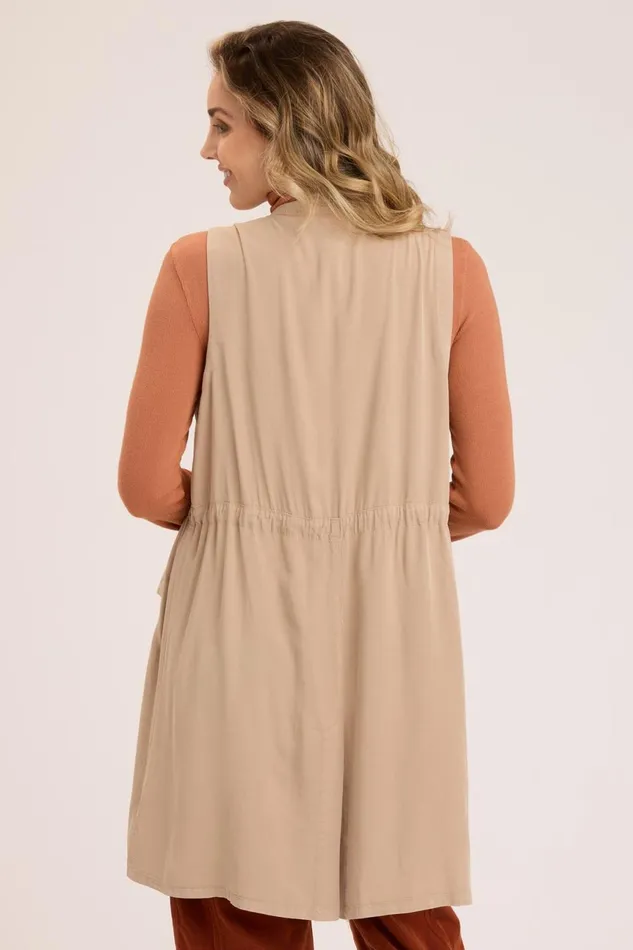 Clothing Vests XCVI Twill Slade Vest Burlap