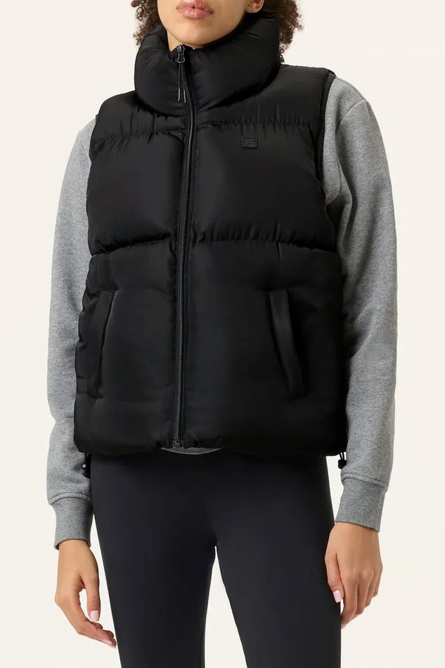 Coats and Jackets Women Fila Ski Vacation Puffer Vest 001 Black Coats and Jackets Women Fila Ski Vacation Puffer Vest 001 Black