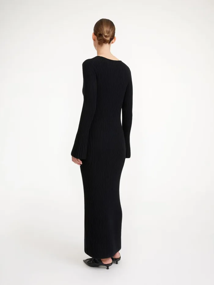 Colea Wool Dress Black Women By Malene Birger Knitwear