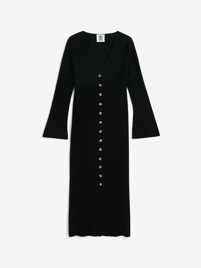 Colea Wool Dress Black Women By Malene Birger Knitwear