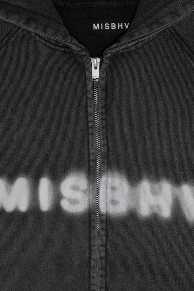 Community Zipped Hoodie Washed Black Women MISBHV Hoodies and Sweats