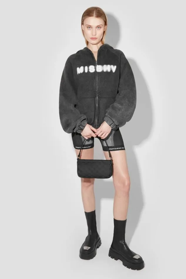 Community Zipped Hoodie Washed Black Women MISBHV Hoodies and Sweats