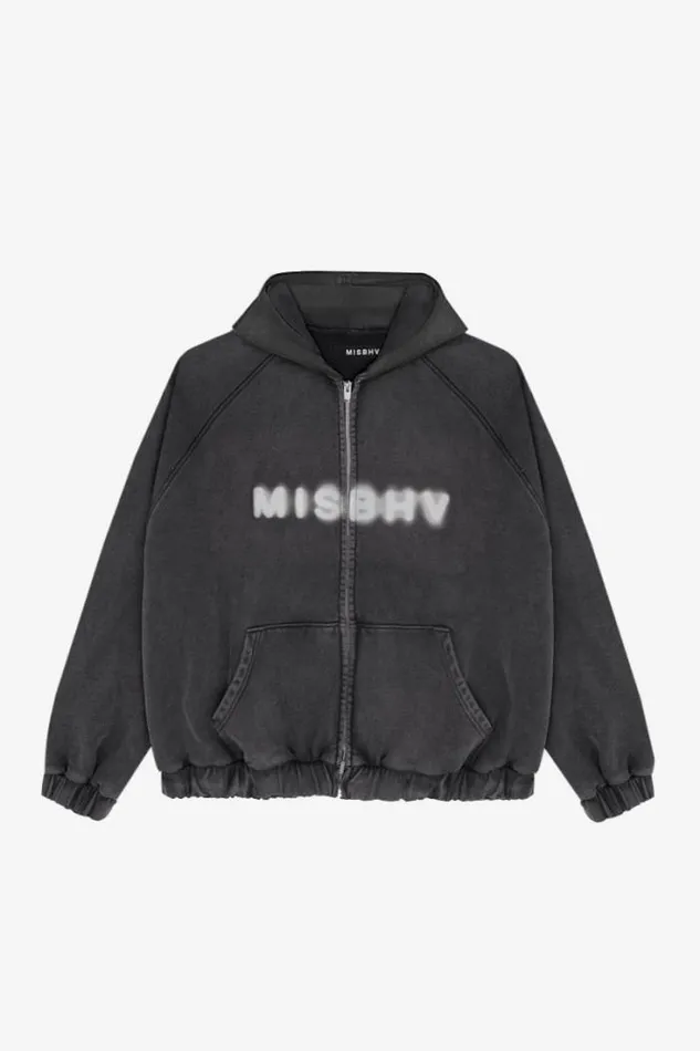 Community Zipped Hoodie Washed Black Women MISBHV Hoodies and Sweats