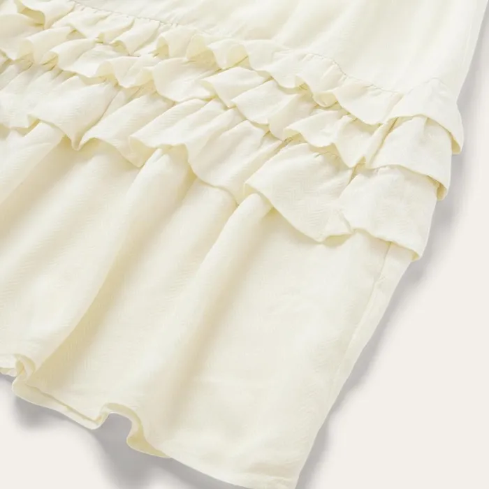 Cream Herringbone Dress White Women Stetson Midi