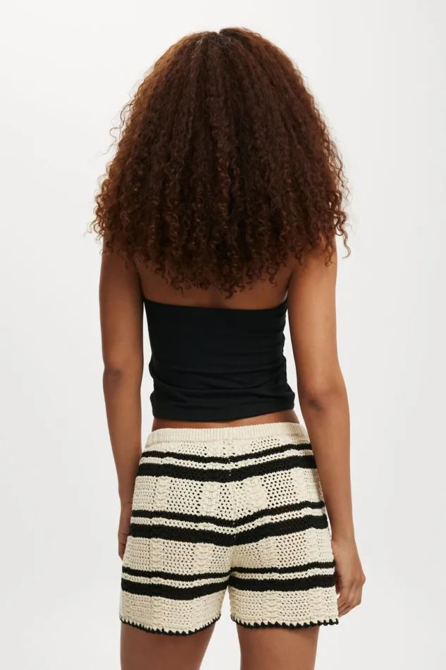 Crochet Short Porcelain Stripe Women Cotton On Shorts