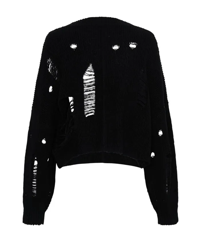 CROPPED HERCULES SHREDDED SWEATER Women One Teaspoon Knitwear CROPPED HERCULES SHREDDED SWEATER Women One Teaspoon Knitwear
