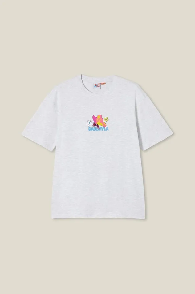 Dabsmyla Loose Fit TShirt Lcn Dab White Marle Butterfly Men Cotton On Tees and Tanks Dabsmyla Loose Fit TShirt Lcn Dab White Marle Butterfly Men Cotton On Tees and Tanks