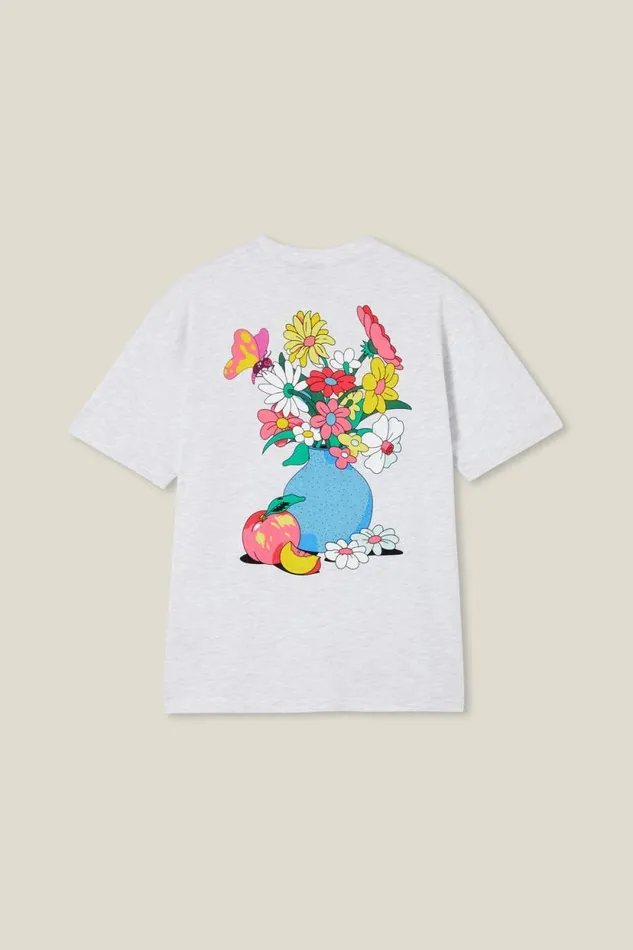 Dabsmyla Loose Fit TShirt Lcn Dab White Marle Butterfly Men Cotton On Tees and Tanks Dabsmyla Loose Fit TShirt Lcn Dab White Marle Butterfly Men Cotton On Tees and Tanks