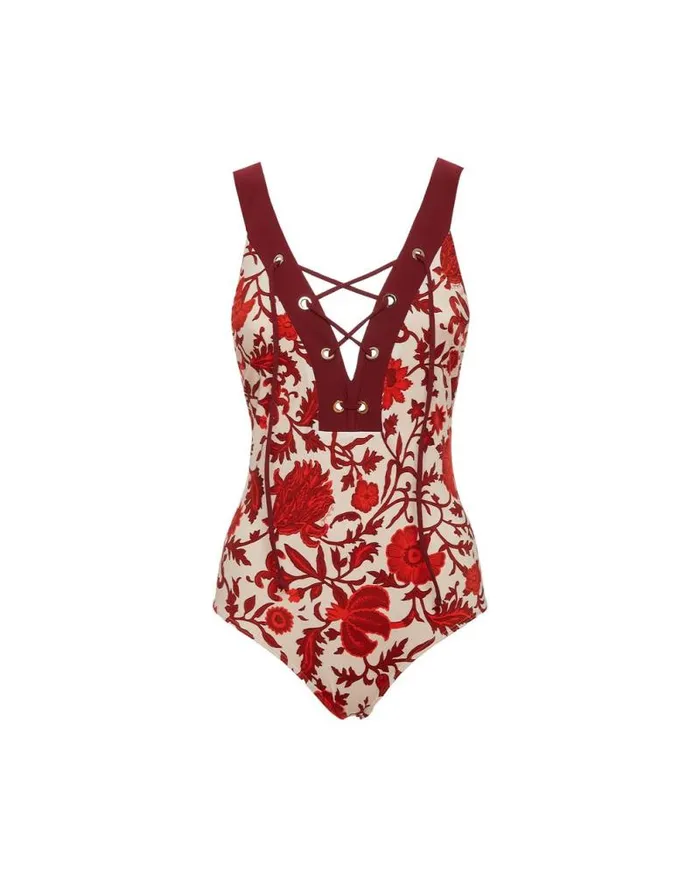 Daiquiri Suit Dragonflower Mini Red Women La Double J Swimwear Daiquiri Suit Dragonflower Mini Red Women La Double J Swimwear