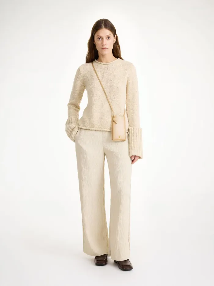 Darja WideLeg Trousers Oyster Gray Women By Malene Birger Trousers