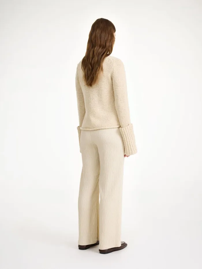 Darja WideLeg Trousers Oyster Gray Women By Malene Birger Trousers