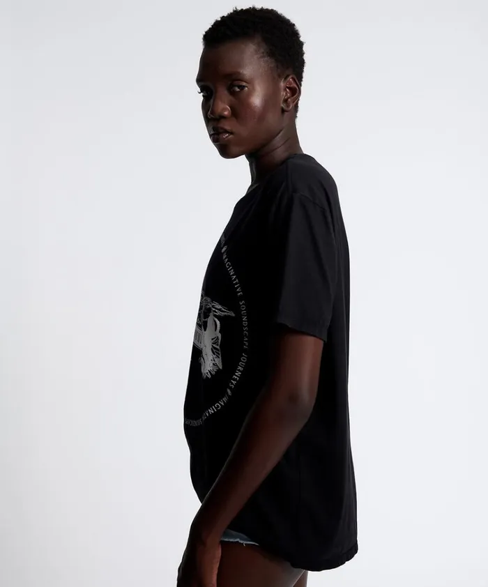 DEEPER SOUNDSCAPE ORGANIC UNISEX TEE Women One Teaspoon Basic Tees DEEPER SOUNDSCAPE ORGANIC UNISEX TEE Women One Teaspoon Basic Tees