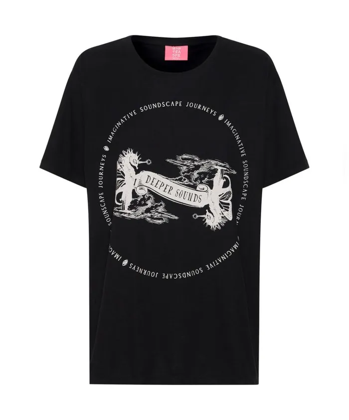 DEEPER SOUNDSCAPE ORGANIC UNISEX TEE Women One Teaspoon Basic Tees DEEPER SOUNDSCAPE ORGANIC UNISEX TEE Women One Teaspoon Basic Tees