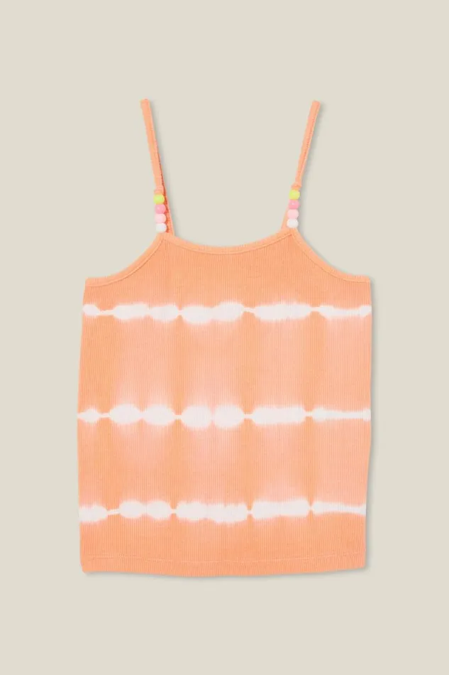 Delilah Tank Tropical Orange Tie Dye Girls Cotton On Tops and TShirts