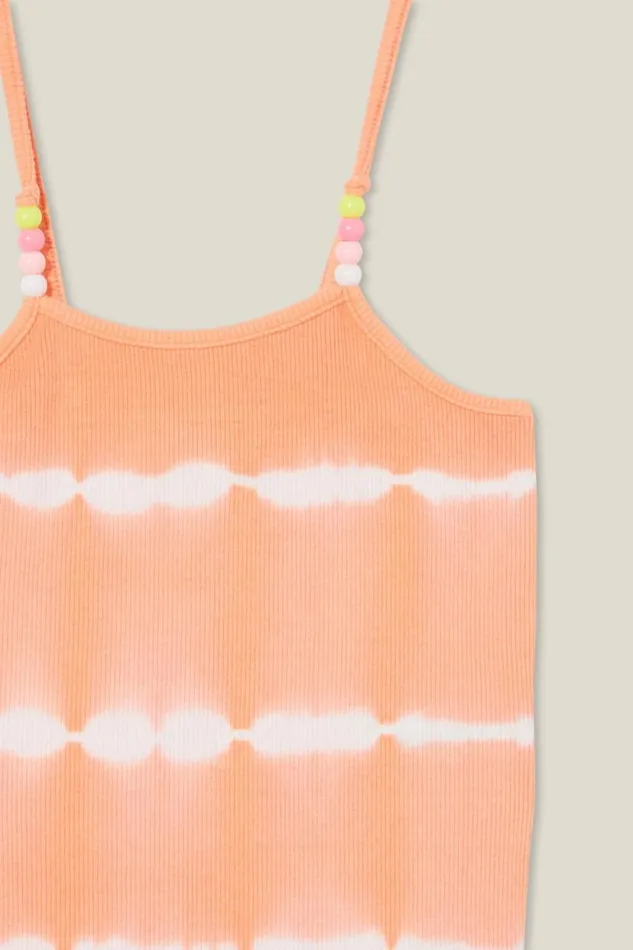Delilah Tank Tropical Orange Tie Dye Girls Cotton On Tops and TShirts