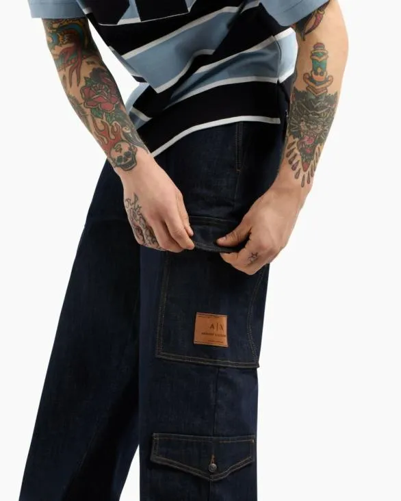 Denim Cargo Jeans Blue Men Armani Trousers And Shorts Denim Cargo Jeans Blue Men Armani Trousers And Shorts