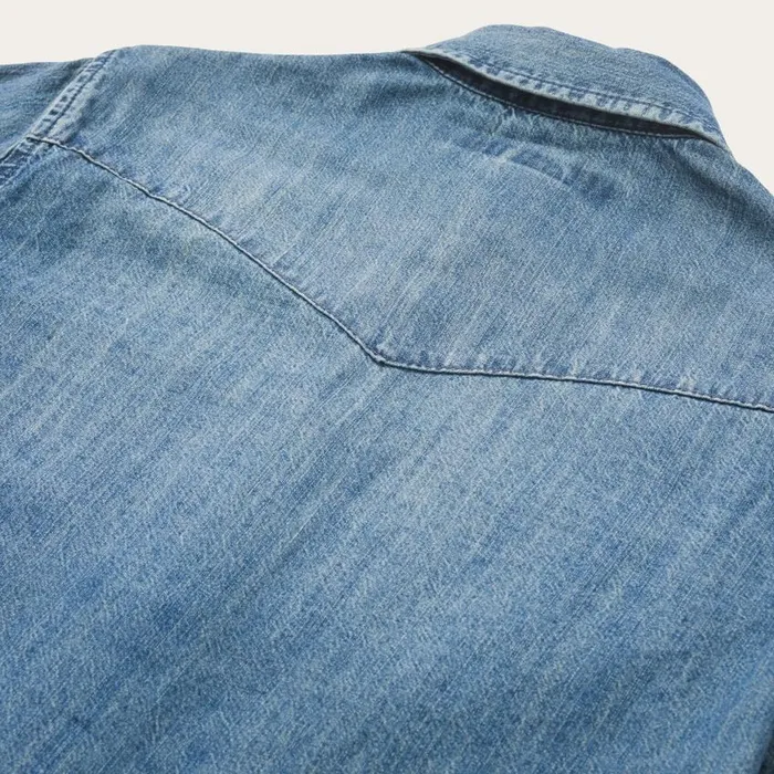 Denim Snap Front Western Shirt Blue Women Stetson Denim Shirts