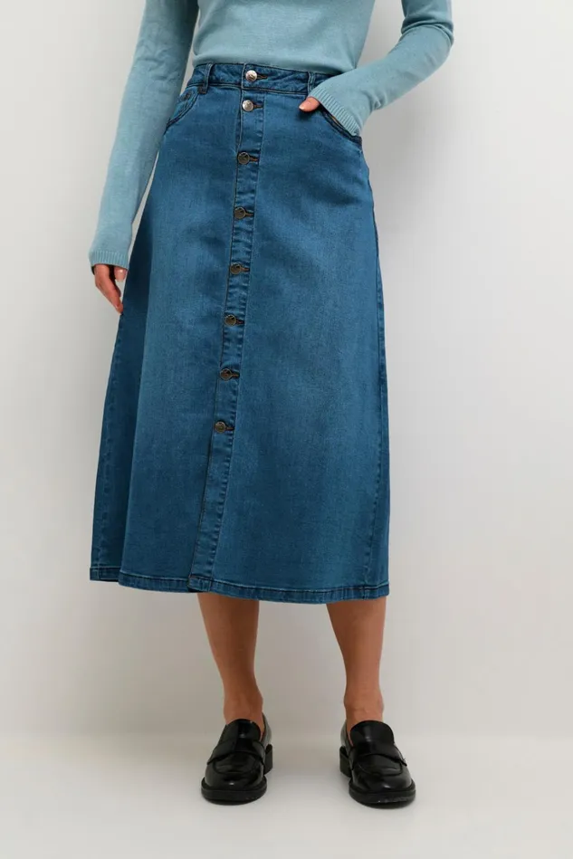 Denim Styles Women CULTURE CUami Denim Skirt Medium Blue Wash
