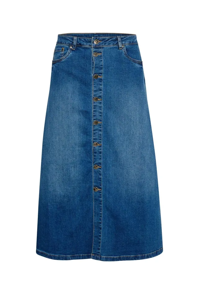 Denim Styles Women CULTURE CUami Denim Skirt Medium Blue Wash