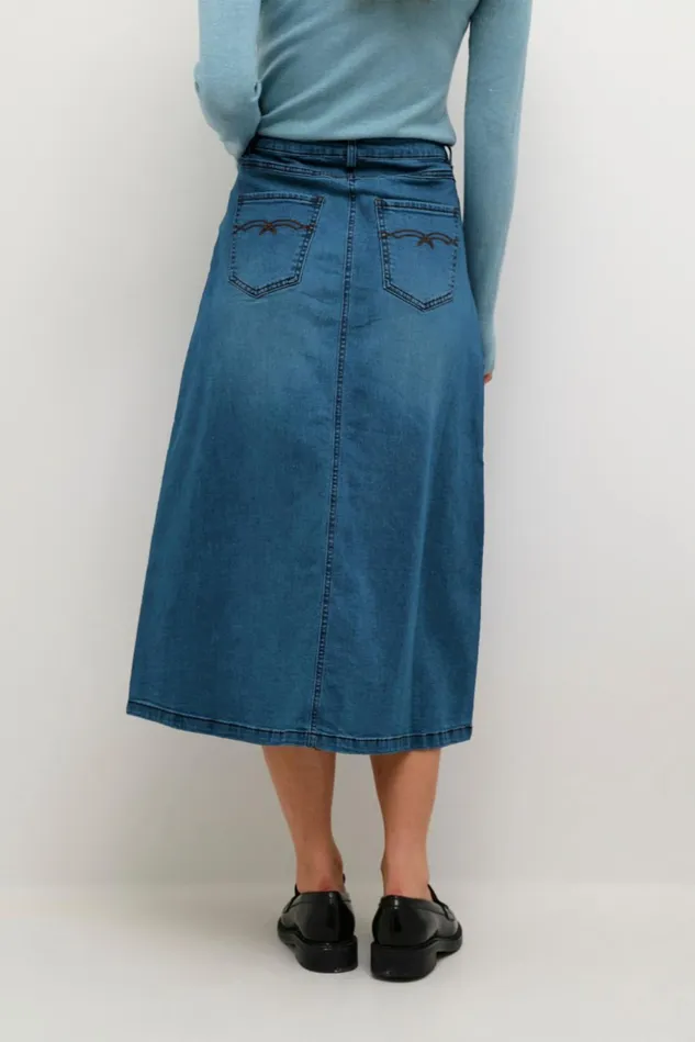 Denim Styles Women CULTURE CUami Denim Skirt Medium Blue Wash