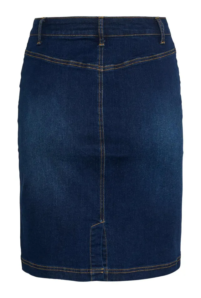 Denim Styles Women CULTURE CUbriana Denim Skirt Dark Blue Wash