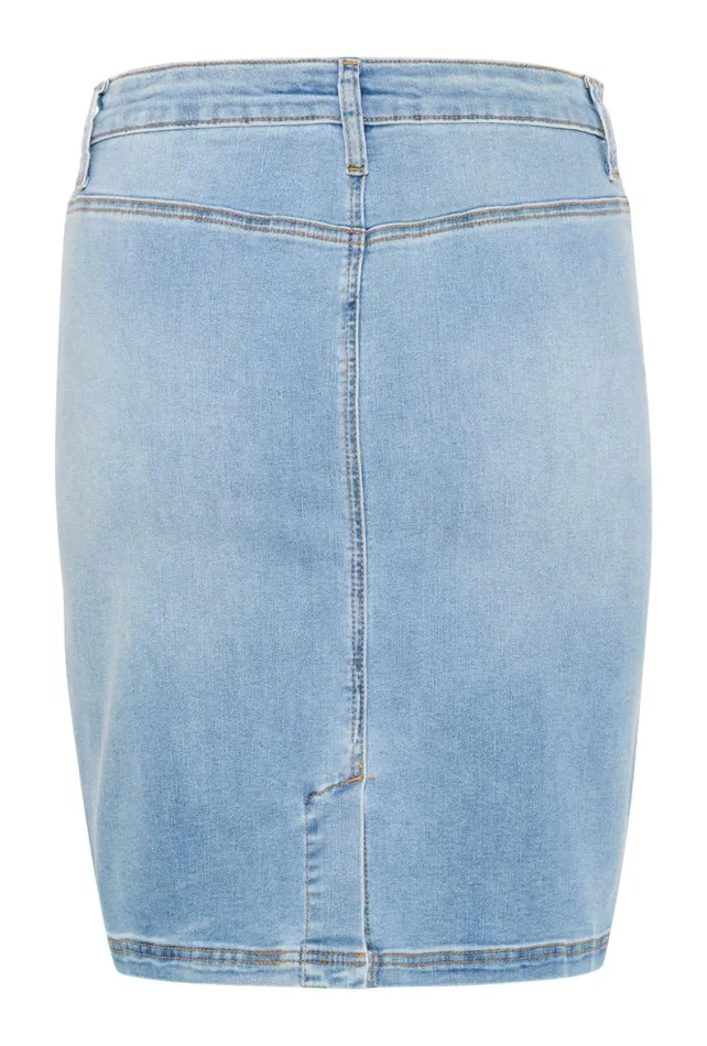 Denim Styles Women CULTURE CUbriana Denim Skirt Light Blue Wash
