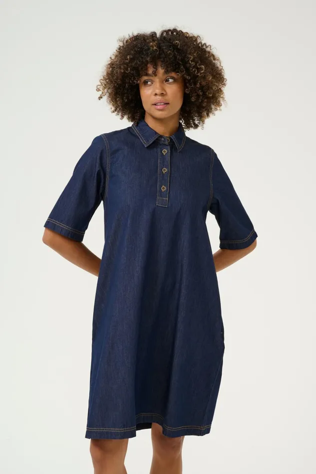 Denim Styles Women CULTURE CUwinnie Denim Dress Rinse Wash