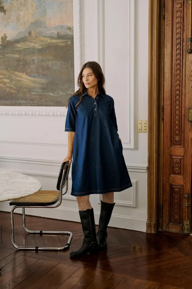 Denim Styles Women CULTURE CUwinnie Denim Dress Rinse Wash