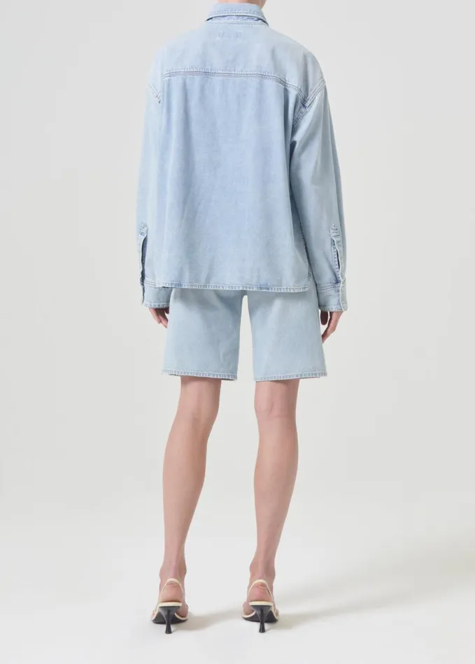 Denim Women Agolde Gwen Slice Shirt In Tension