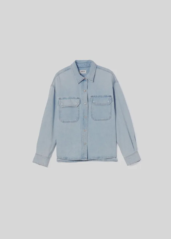 Denim Women Agolde Gwen Slice Shirt In Tension