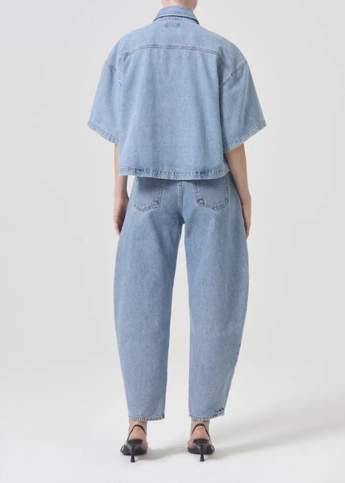 Denim Women Agolde Rona Box Shirt In Effect
