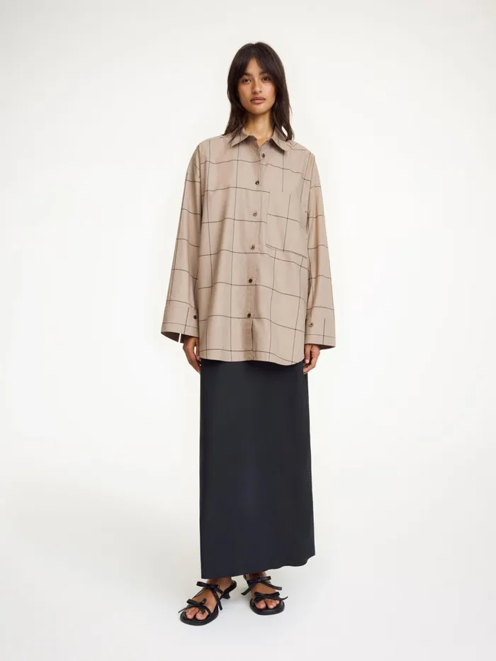 Derris Organic Cotton Shirt Autumn Check Women By Malene Birger Shirts