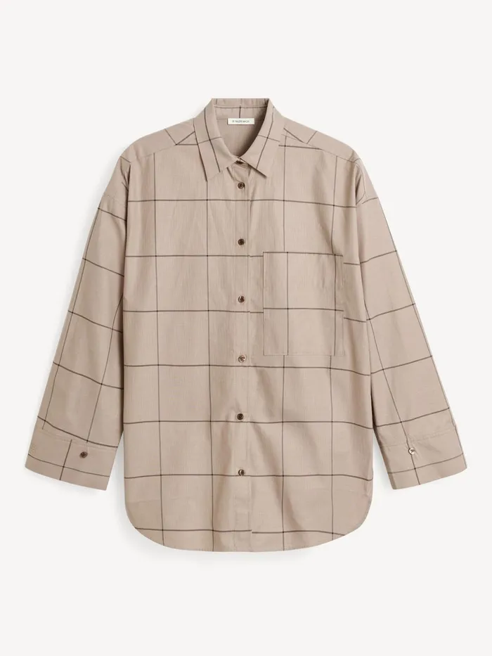 Derris Organic Cotton Shirt Autumn Check Women By Malene Birger Shirts