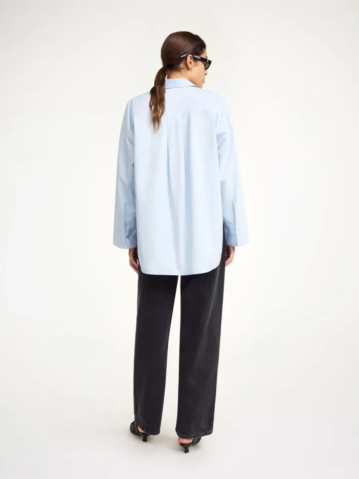 Derris Organic Cotton Shirt Periwinkle Blue Women By Malene Birger Shirts