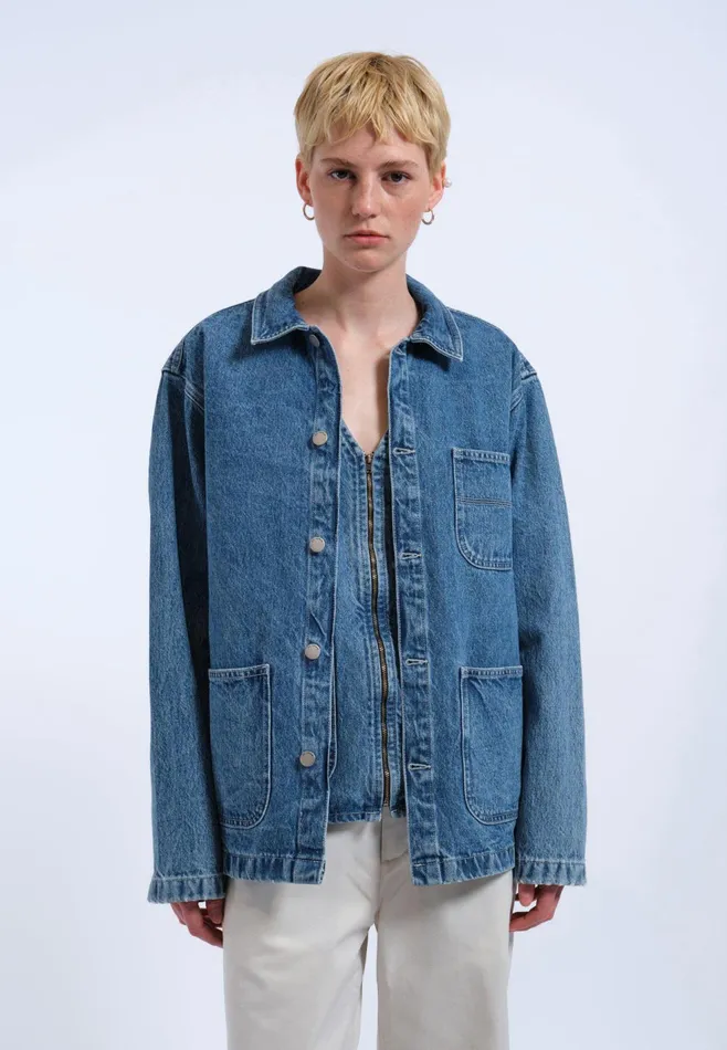 Devon Worker Jacket 8211 Stream Sky Retro Contrast Stream Sky Retro Contrast Women Dr Denim Outerwear